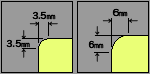 角丸3.5ミリ・5ミリ